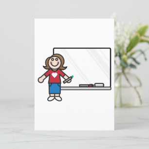 Teacher And A Whiteboard Invitation