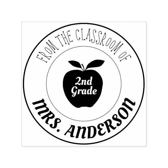 Teacher and Grade | From The Classroom of Self-inking Stamp (Design)