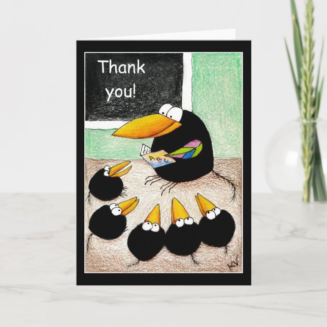 Teacher and students thank you note card (Front)