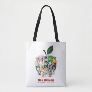 Teacher Apple Collage Teacher's Gift 22 Photos Tote Bag