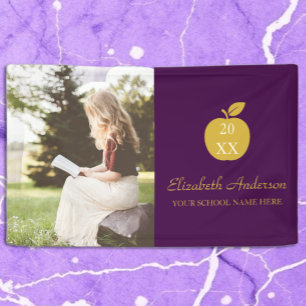 Teacher Apple Graduation Banner