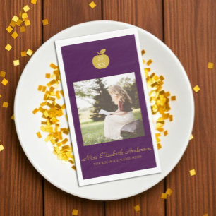 Teacher Apple Graduation Napkin