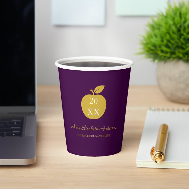 Teacher Apple Graduation Paper Cups (Insitu)