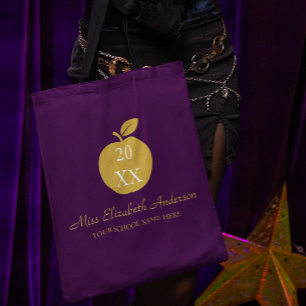 Teacher Apple Graduation Tote Bag