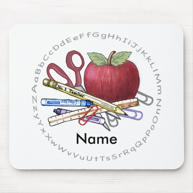 Teacher Apple Mouse Mat (Front)
