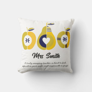 Teacher apple quote cushion