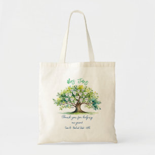 teacher Apple tree red class gift retirement Tote Bag
