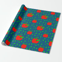 Teacher Apple Worm Polka Dots