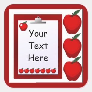 Teacher Apples Custom Sticker