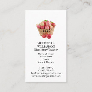 TEACHER   Apples   Photo Business Card