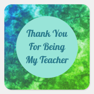 Teacher Appreciation Abstract Classroom Thank You Square Sticker
