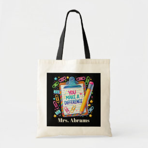 Teacher Appreciation add name customisable Tote Bag