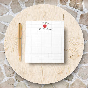 Teacher Appreciation Apple Personalised Name Notepad