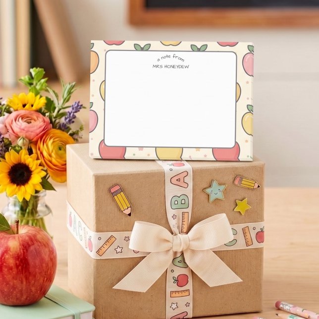 Teacher appreciation Apple School Pattern  Post-it Notes (Creator Uploaded)