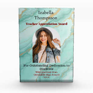 Teacher Appreciation Award Elegant Photo  Block