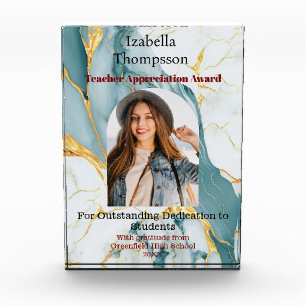 Teacher Appreciation Award Elegant Photo  Block
