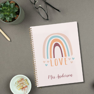 Teacher Appreciation Back to School Boho Rainbow Planner