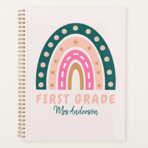 Teacher Appreciation Back to School Boho Rainbow Planner