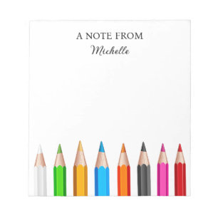 Teacher Appreciation Back to School Supplies Notepad