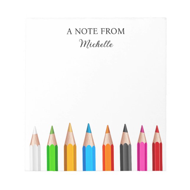 Teacher Appreciation Back to School Supplies  Notepad (Front)