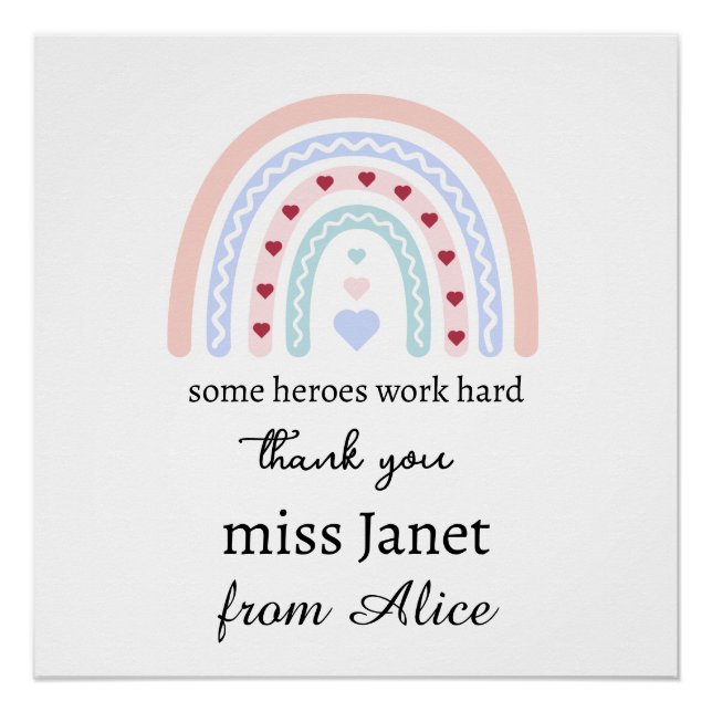 Teacher Appreciation - Best Teacher Ever Present Poster (Front)