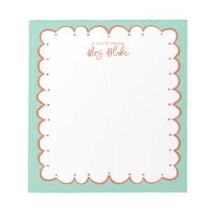Teacher Appreciation Bold Colour Border Notepad