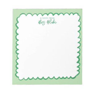 Teacher Appreciation Bold Colour Border Notepad