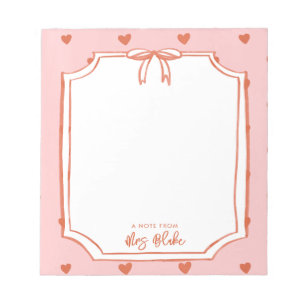 Teacher Appreciation Bold Colour Border Notepad