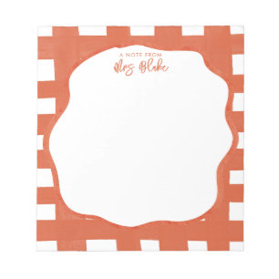 Teacher Appreciation Bold Colour Border Notepad