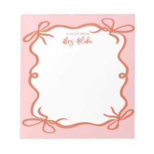 Teacher Appreciation Bold Colour Border Notepad