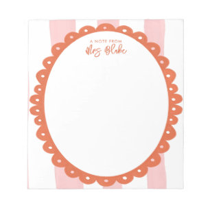 Teacher Appreciation Bold Colour Border Notepad