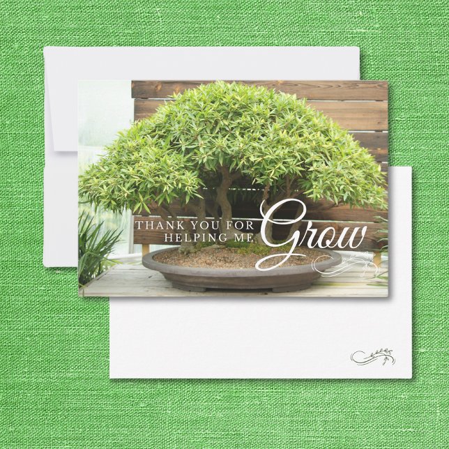 Teacher Appreciation Bonsai Tree Thank You Card (Creator Uploaded)