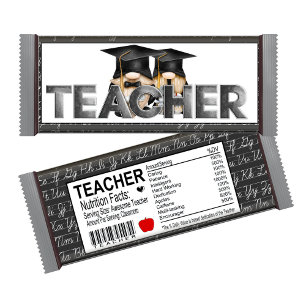 Teacher Appreciation Candy Bar Wrapper Favours Notepad