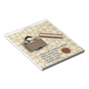 Teacher Appreciation Candy Bar Wrapper Gift Notepad