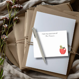 Teacher Appreciation Classroom Red Apple Custom Post-it Notes