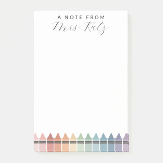 Teacher Appreciation Crayon Post-it Notes