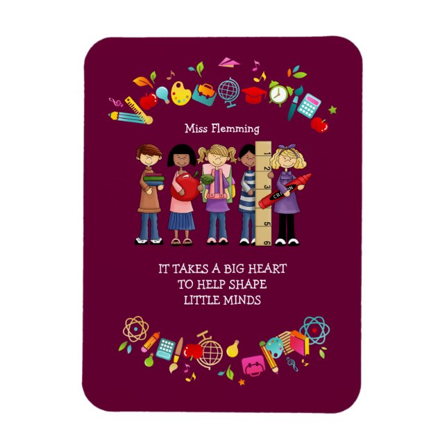 Teacher Appreciation Custom Name Gift  Magnet (Vertical)