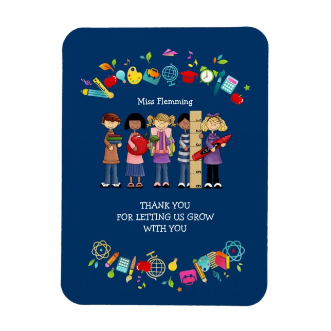 Teacher Appreciation Custom Name Gift  Magnet (Vertical)