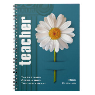 Teacher Appreciation Custom Name Gift  Notebook