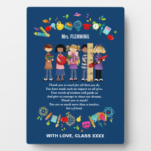 Teacher Appreciation Custom Name Gift  Plaque