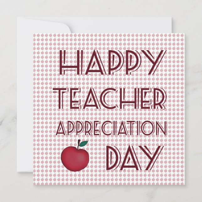 Teacher appreciation day  thank you card (Front)
