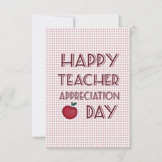 Teacher appreciation day  thank you card