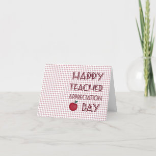 Teacher appreciation day  thank you card