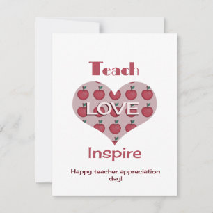 Teacher appreciation day thank you card