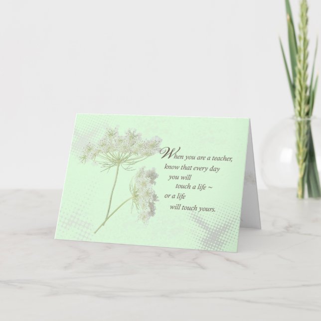 Teacher Appreciation Day Wildflowers Thank You Card (Front)