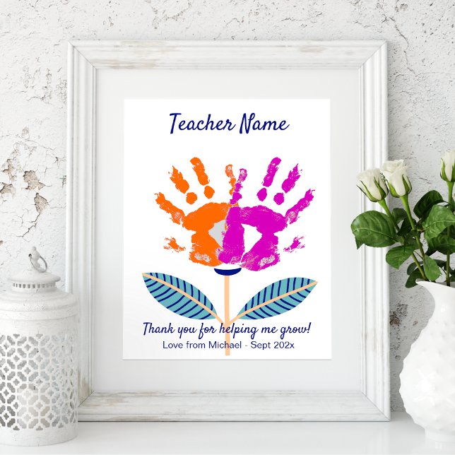 Teacher Appreciation DIY Handprint Template Poster (Creator Uploaded)