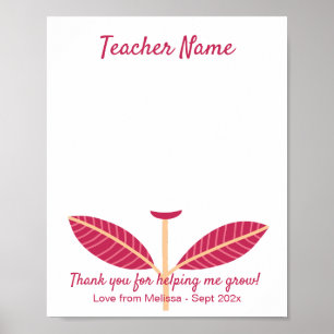 Teacher Appreciation DIY Handprint Template Poster