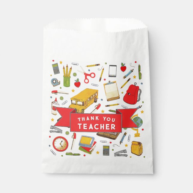 Teacher Appreciation Favour Bags (Front)