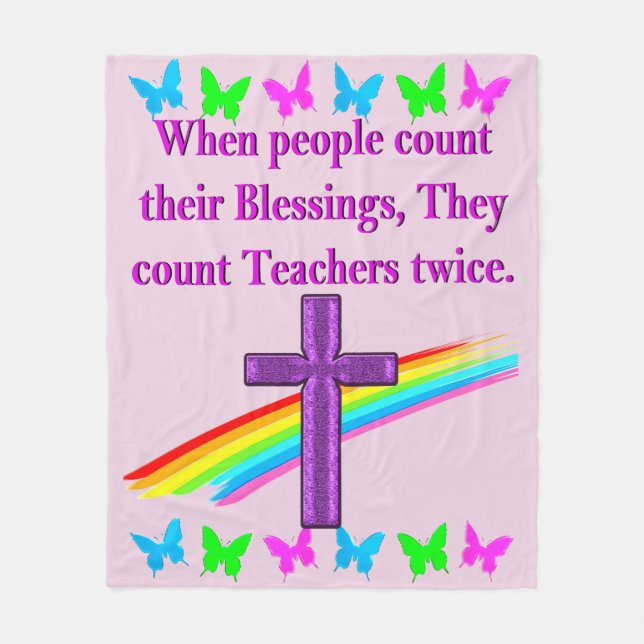 TEACHER APPRECIATION FLEECE BLANKET (Front)