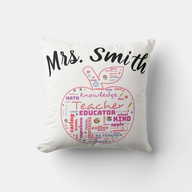 Teacher Appreciation Gift Cushion (Front)